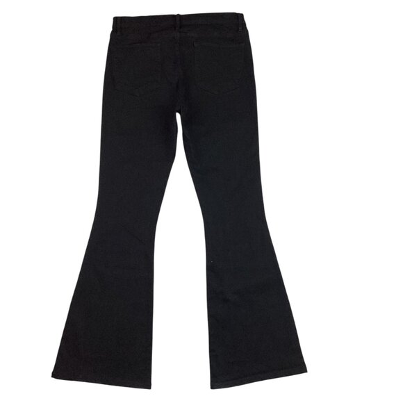 Frame Le High Flare Womens 31 Jeans Black Cotton Blend - Picture 7 of 16
